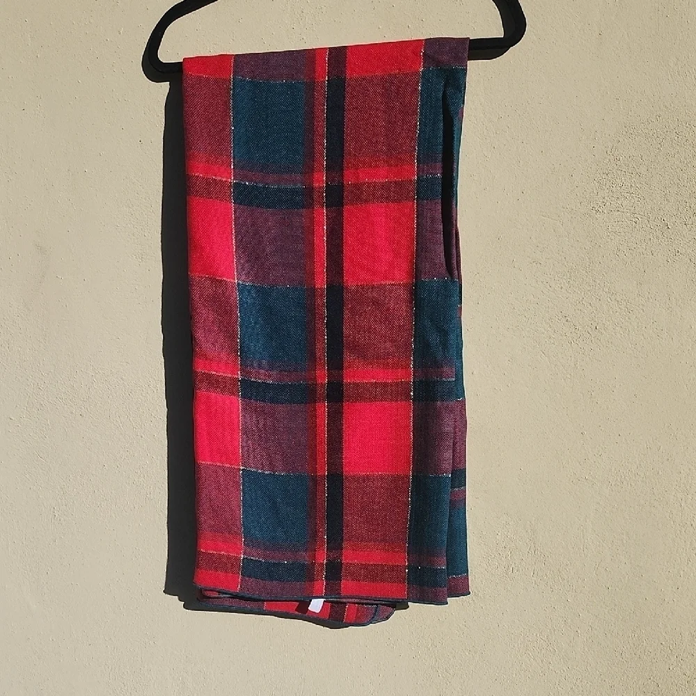 Vintage Red, Green, Gold Vintage Square tablecloth by Vera Neumann